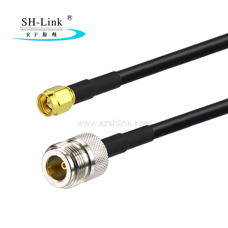 RF coaxial N female to SMA male with RG174 cable
